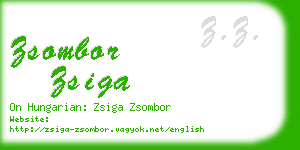 zsombor zsiga business card